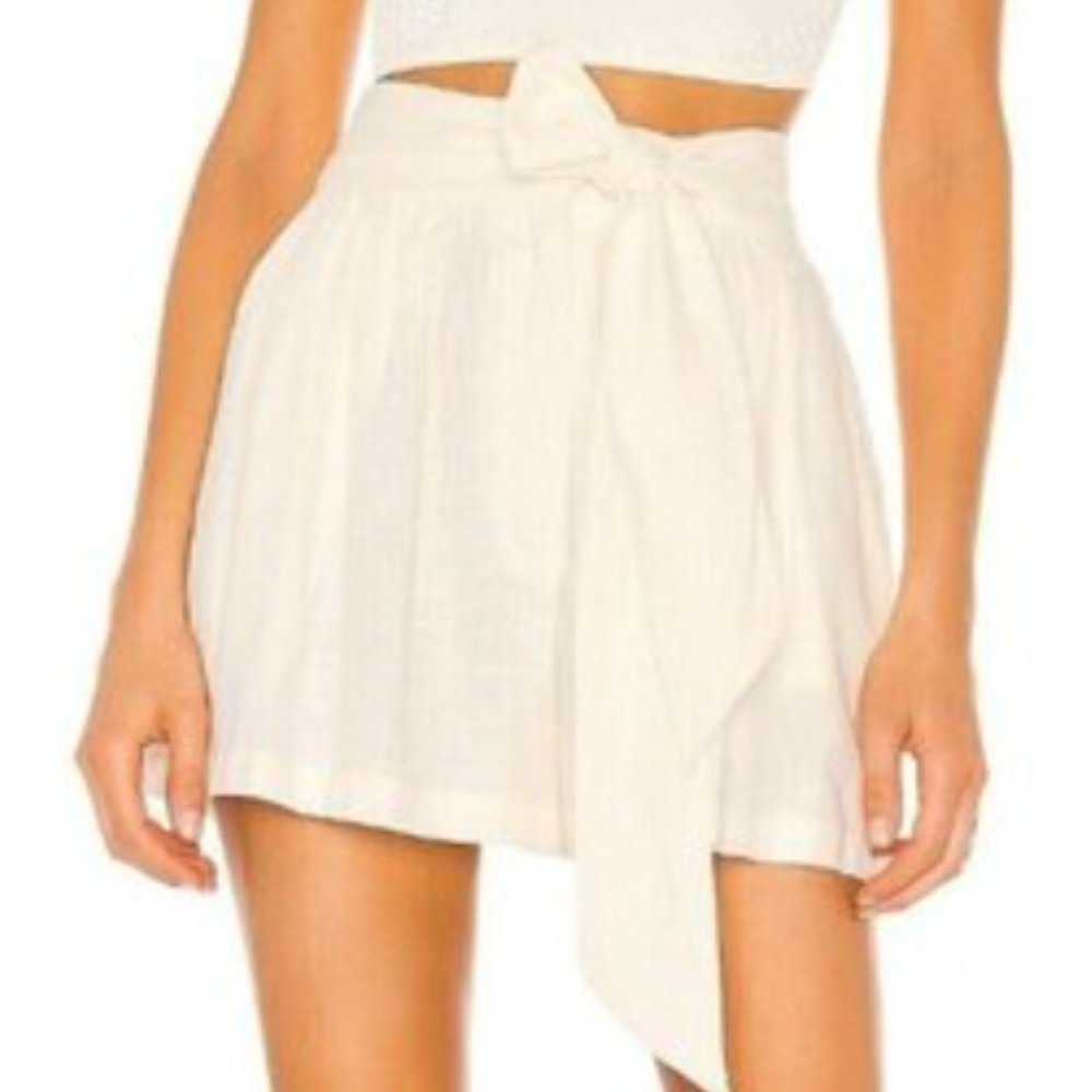 Misa Los Angeles White Tie Shorts